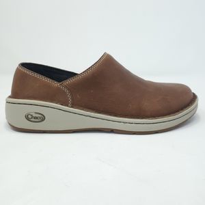 Chaco Zaagh Vibram Gunnison Shiitake Leather Slip On Shoe Brown